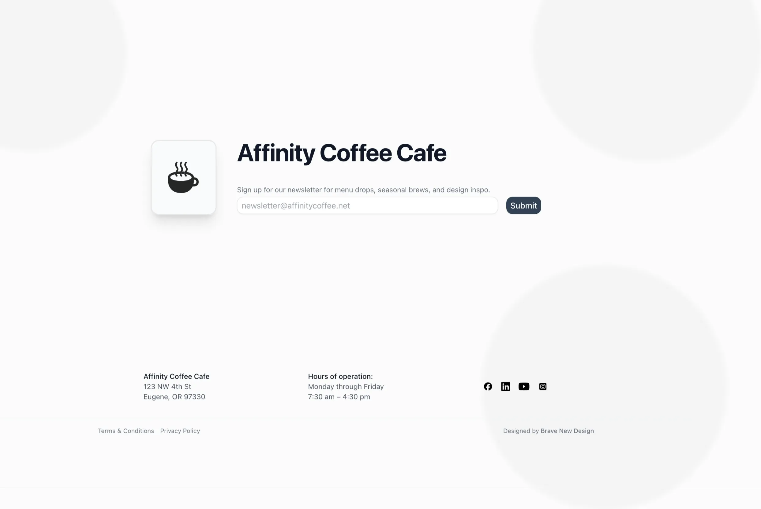 TailwindCSS Coffee Shop Template preview